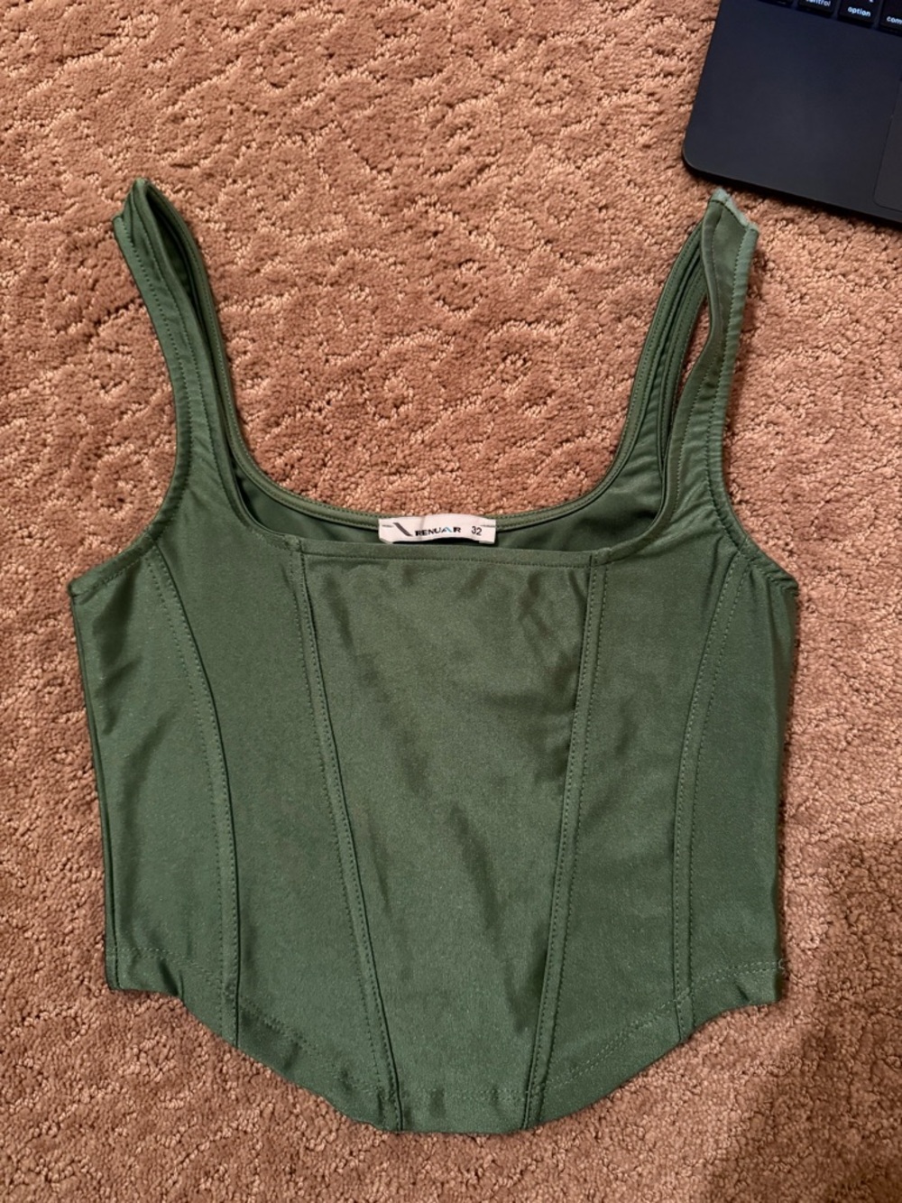 Renuar Olive Green Sculpted Camisole